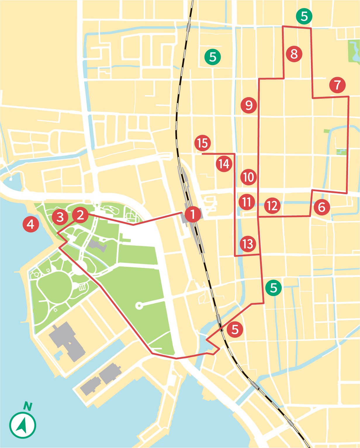 長浜城郭巡りのコース